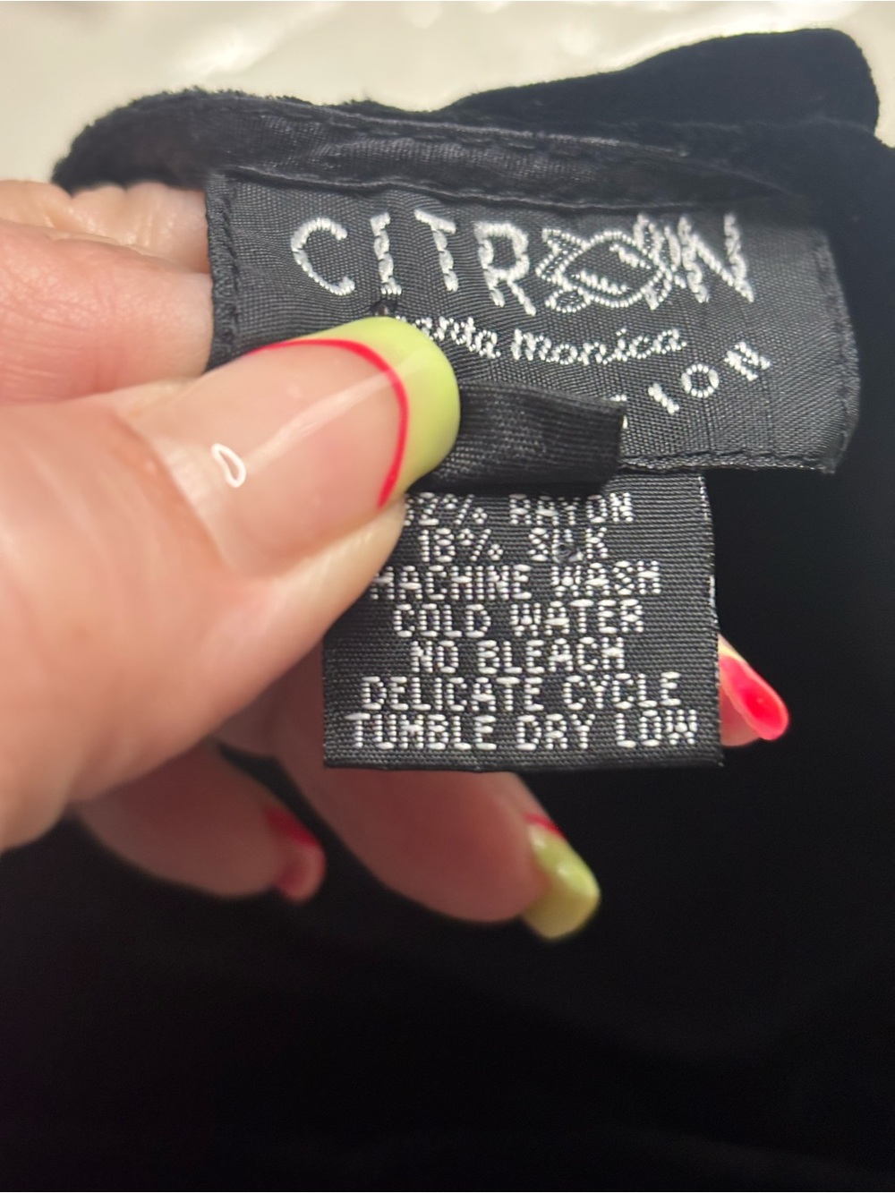 Citron Collection Black Velvet Sleeveless Maxi Dress Cotton Silk Blend Size XL - Picture 7 of 8